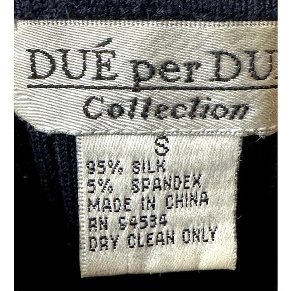 Due Per Due Nave Silk Rib Knit Turtleneck Sweater Women's Size S - Picture 4 of 4